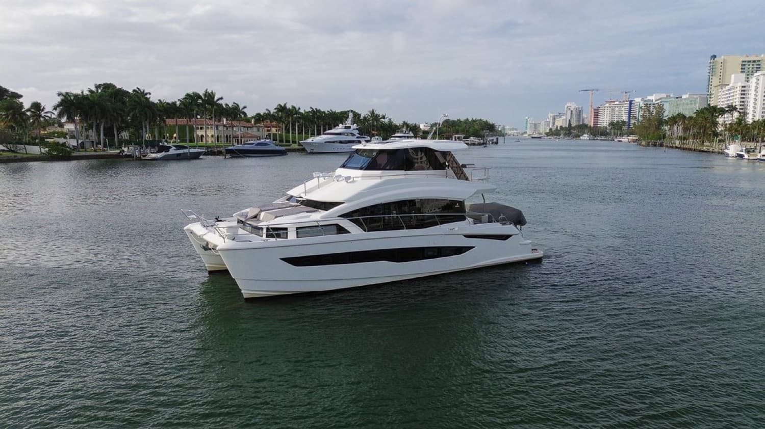 A 54-foot Aquila power catamaran